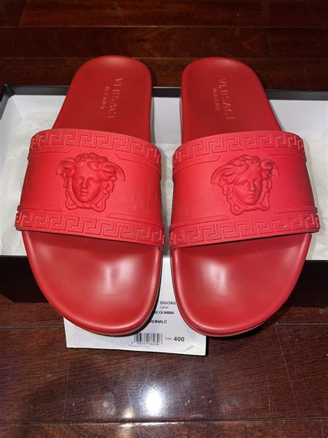 fake versace slides mens|versace medusa slides.